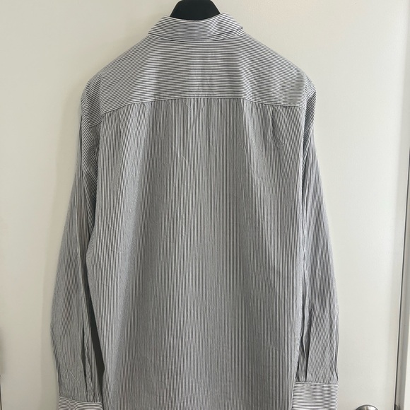 Men's Striped Shirt -  Black and White - Picture 2 of 8